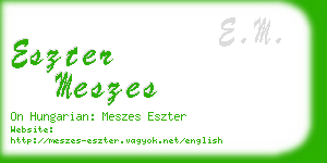 eszter meszes business card